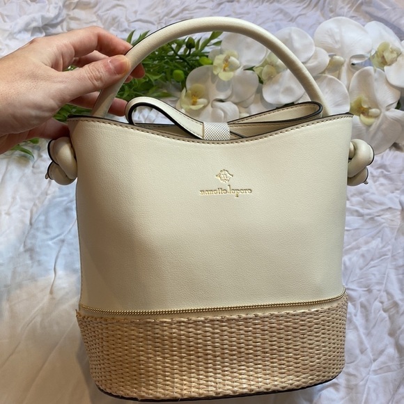 Nanette Lepore 'Rice' Rattan Reese Convertible Bucket Bags - Picture 5 of 15